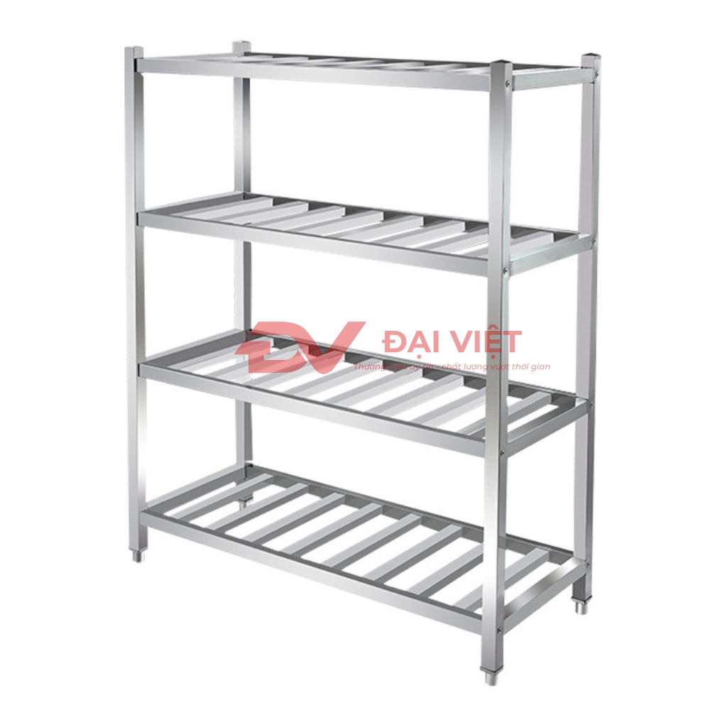 Kệ Chén inox 4 tầng 1200x500x1800mm - Chất lượng inox cao cấp.