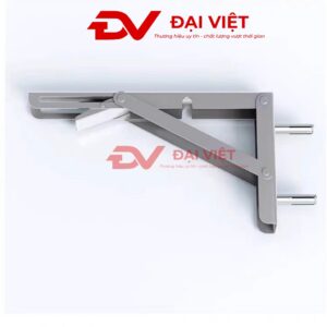 kệ phẳng inox 1 tầng treo tường gấp gọn 600x300mm Thiết kế 2 cạnh gắn tường giúp kệ chịu lực tốt hơn