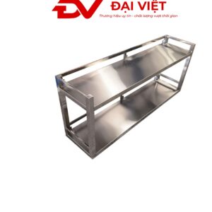 kệ phẳng inox 2 tầng treo tường 1200x300x400mm Bề mặt kệ dạng tấm inox phẳng dày 1mm