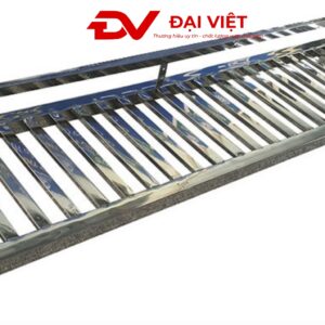 kệ song inox 1 tầng treo tường 1500x300x400mm Thanh nan với các mép gấp được chấn gấp và tạo hình bằng máy CNC