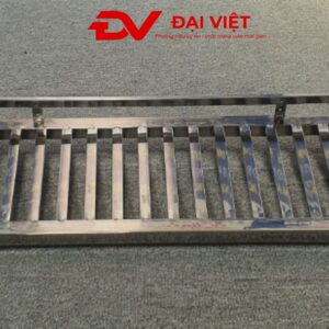 kệ song inox 1 tầng treo tường 1800x300x400mm Khoảng cách giữa các thanh nan 20mm