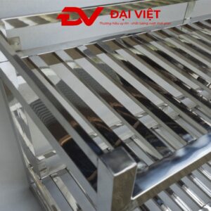 kệ song inox 2 tầng treo tường 1200x300x400mm Thiết kế lan can dạng tấm bảo vệ xung quanh