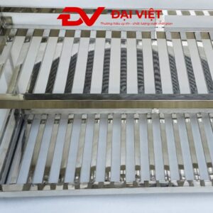 kệ song inox 2 tầng treo tường 1500x300x400mm Không rỉ sét, không dám dính