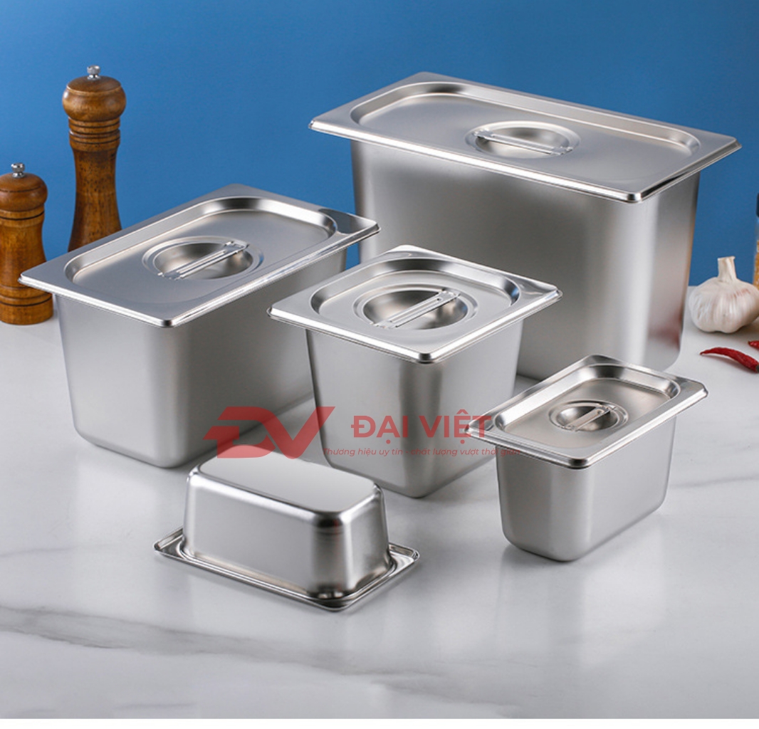 khay inox đựng topping
