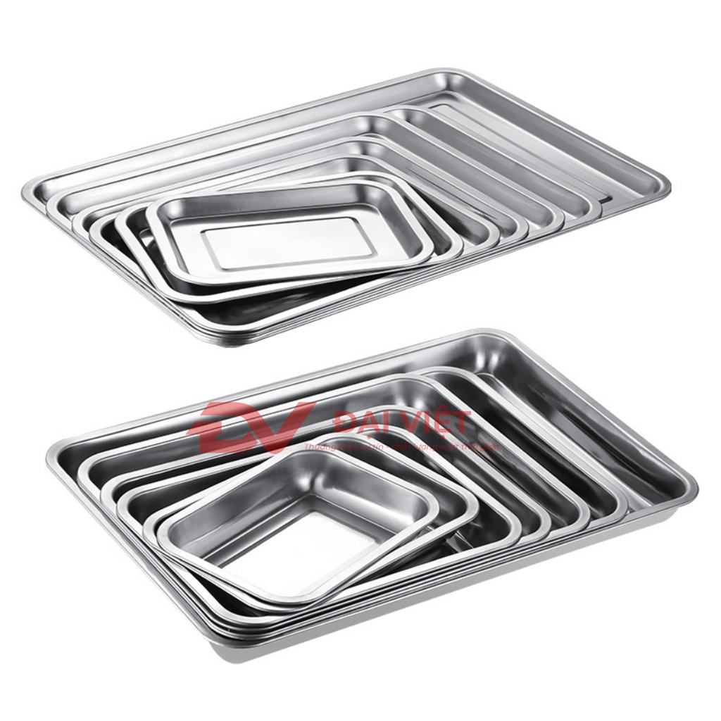Khay inox vuông