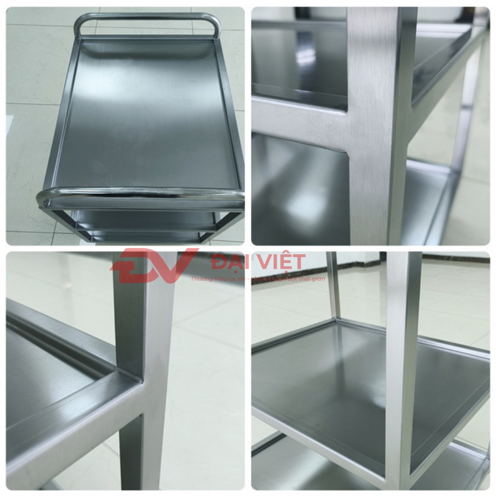 khung xe làm từ inox hộp chắc chắn