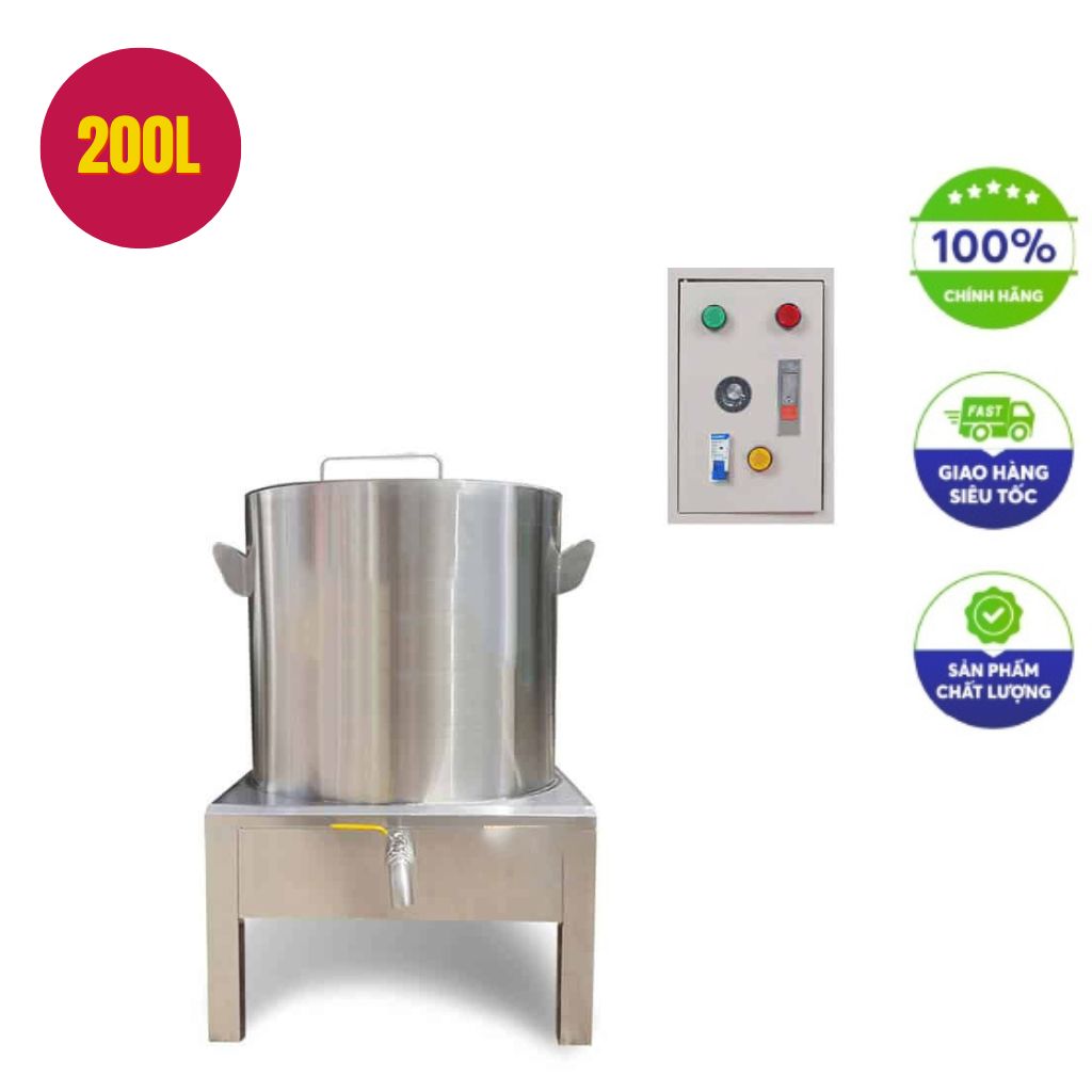 nồi nấu cháo công nghiệp 200l