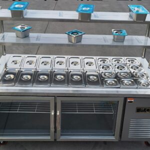 quầy pha chế inox 1800x800x800mm với đa dạng tiện ích