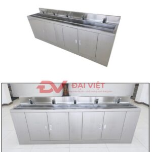 tủ inox tích hợp 5 vòi rửa 1200x600x800mm 3