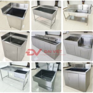 tủ inox tích hợp 5 vòi rửa 1200x600x800mm 4