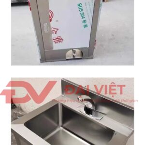tủ inox tích hợp bồn rửa 1000x450x880mm 3