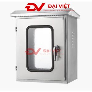 vỏ tủ điện điều khiển inox ngoài trời 2 lớp cửa 300x400x250mm dùng làm vỏ tủ điện điều khiển