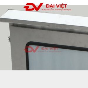 vỏ tủ điện điều khiển inox ngoài trời 500x750x180mm với mái che chống nước