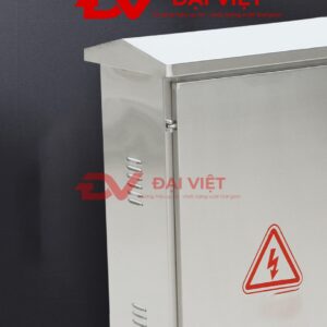 vỏ tủ điện điều khiển inox ngoài trời 600x1200x350mm với mái che chống nước và bụi đạt tiêu chuẩn ip54