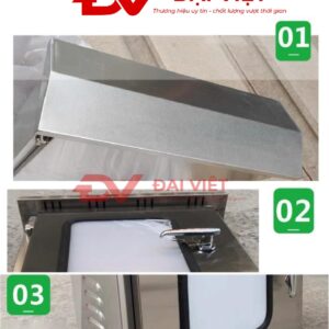 vỏ tủ điện điều khiển ngoài trời 600x350x1000mm với mái che chống nước và bụi