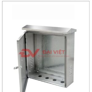 vỏ tủ điện inox ngoài trời 1 lớp cửa 600x400x200mm với mặt trong của cửa được bọc gioăng cao su