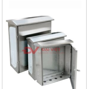vỏ tủ điện inox ngoài trời 2 lớp cửa 500x400x250mm với khả năng chống bụi theo tiêu chuẩn IP54