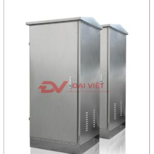 vỏ tủ điện inox ngoài trời 600x600x600mm với khung vỏ được chấn dập bằng máy cnc