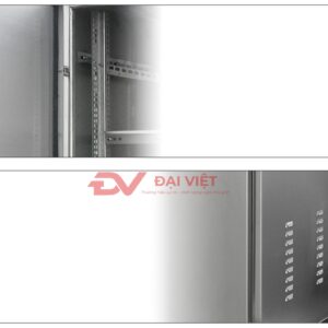 vỏ tủ điện inox ngoài trời 700x600x600mm với lam thoát khí được chấn dập bên hông tủ