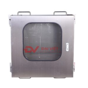 vỏ tủ điện inox trong nhà 400x300x150mm với tấm meca lắp đặt ở cửa