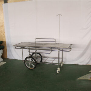 xe đẩy bệnh nhân inox 2 bánh lớn 2 bánh nhỏ Có 4 bánh xe đường kính 90mm