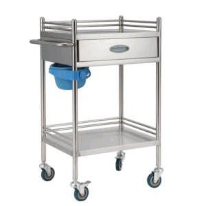 xe đẩy y tế 2 tầng 500x400x860mm Công nghệ hàn TIG bảo vệ mối hàn bằng khí Argon mới nhất