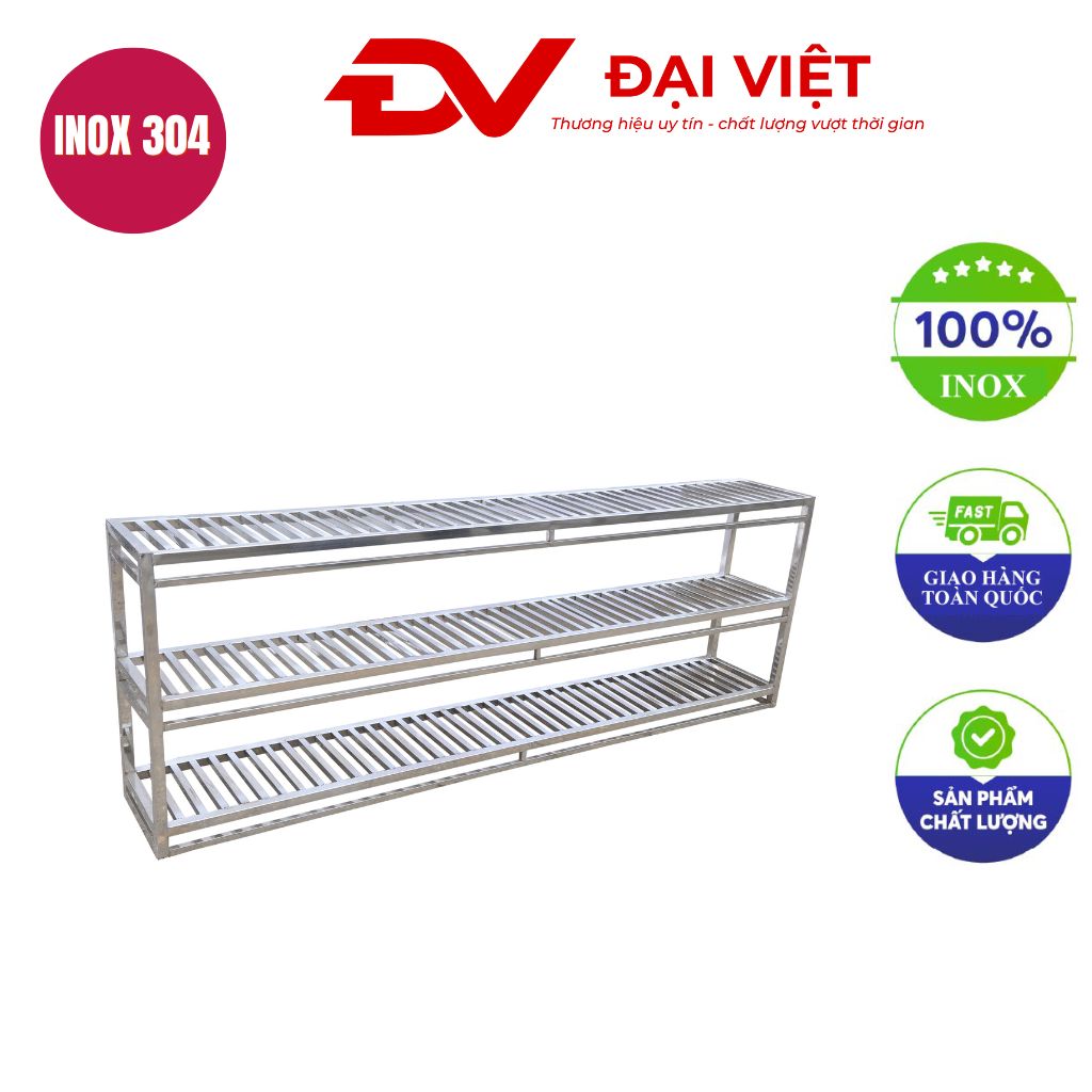 kệ chén inox 3 tầng treo tường