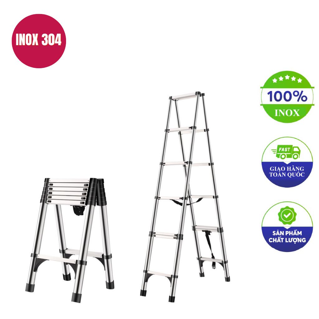 Thang rút đôi inox