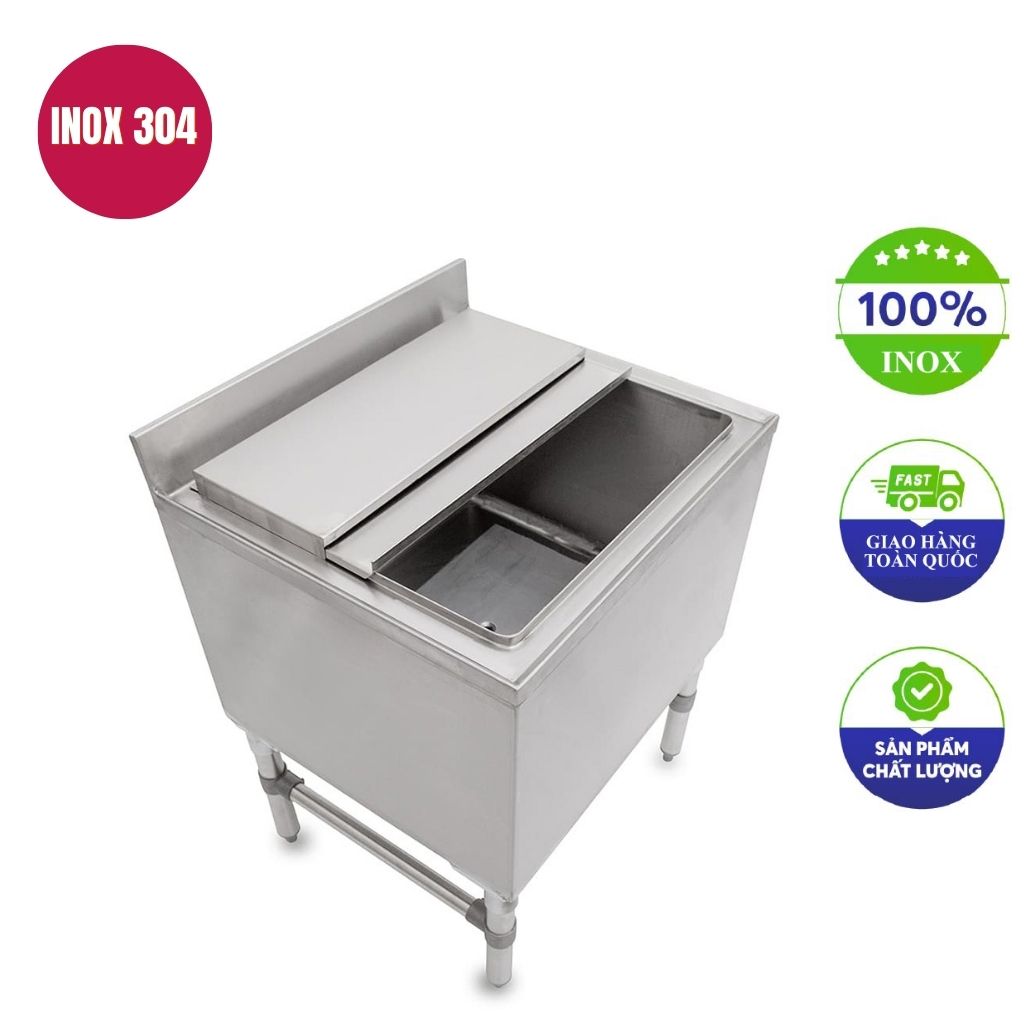 Thùng đá inox có chân