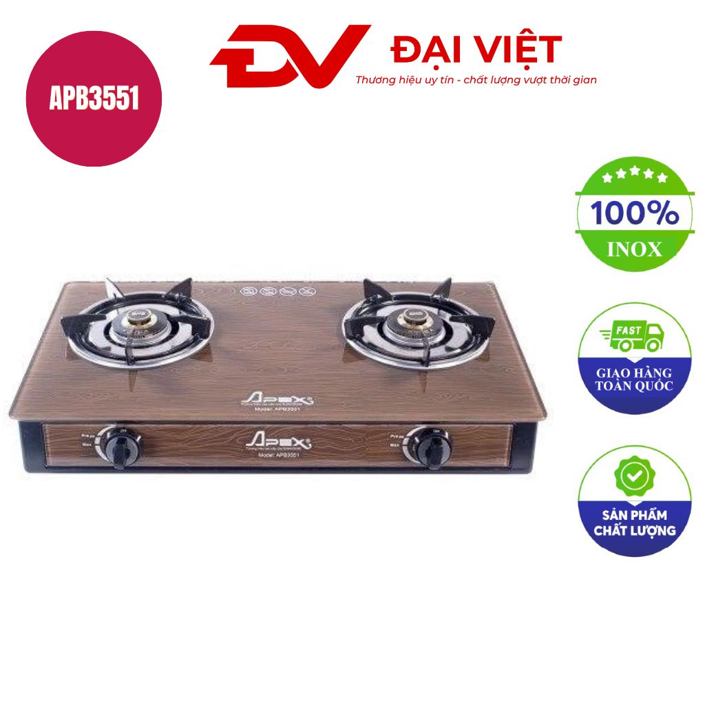 Bếp ga dương kính cao cấp Apex APB3551 Bếp ga dương kính cao cấp Apex APB3551