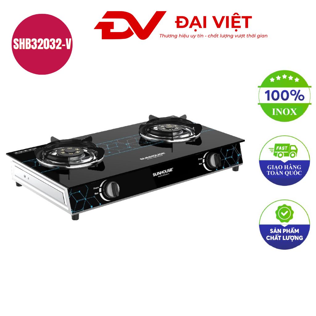 Bếp gas dương kính sunhouse SHB32032 V Bếp gas dương kính sunhouse SHB32032 V