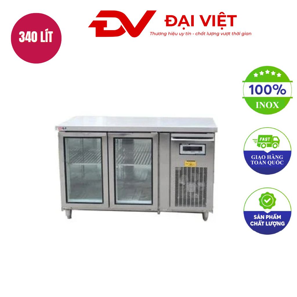 Bàn mát 2 cánh kính không quạt dài 1.5m Bàn mát 2 cánh kính không quạt dài 1.5m
