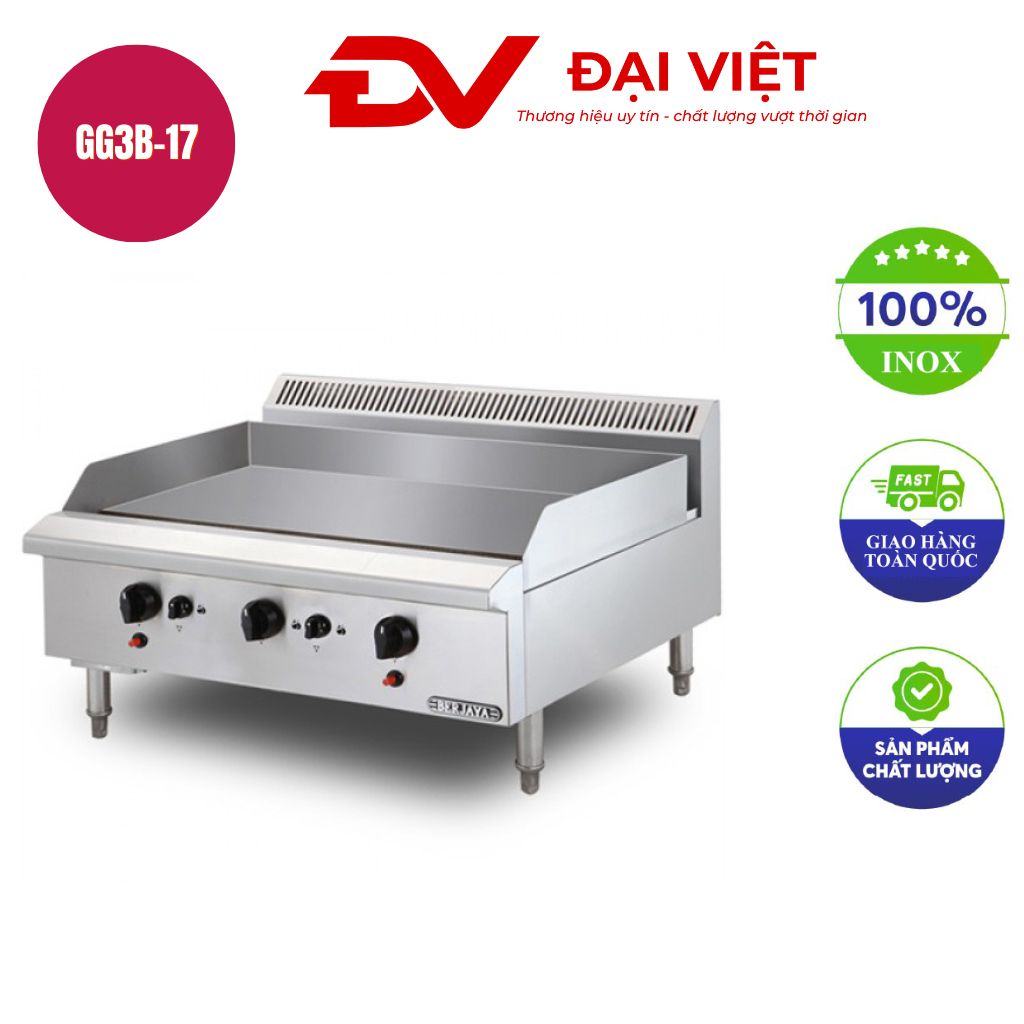 Bếp chiên bề mặt dùng gas GG3B 17 Bếp chiên bề mặt dùng gas GG3B 17