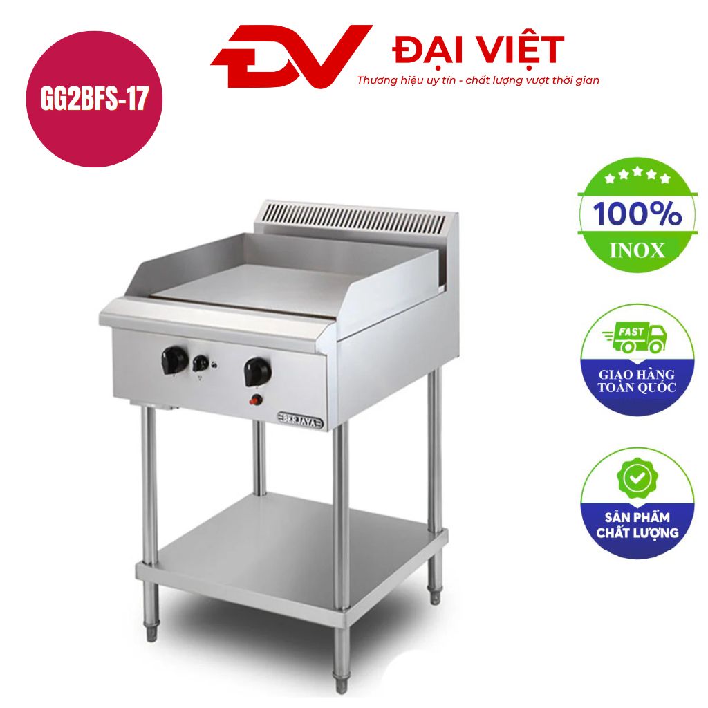 Bếp chiên bề mặt dùng gas có chân đứng GG2BFS 17 Bếp chiên bề mặt dùng gas có chân đứng GG2BFS 17