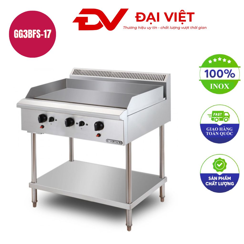 Bếp chiên bề mặt dùng gas có chân đứng GG3BFS 17 Bếp chiên bề mặt dùng gas có chân đứng GG3BFS 17