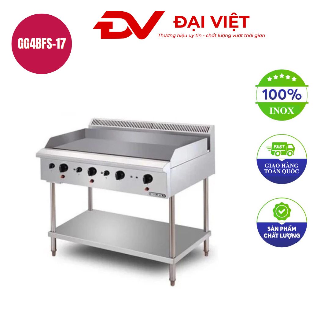 Bếp chiên bề mặt dùng gas có chân đứng GG4BFS 17 Bếp chiên bề mặt dùng gas có chân đứng GG4BFS 17