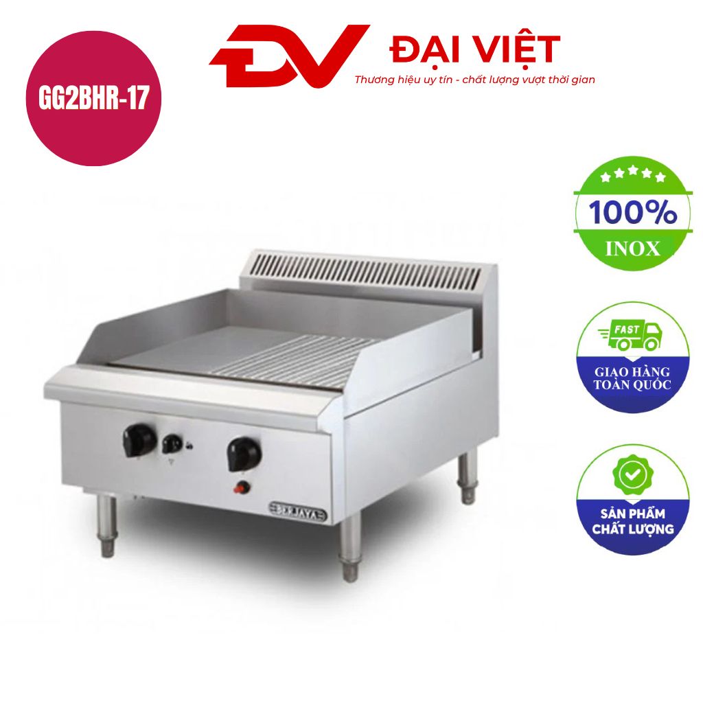 Bếp chiên nửa phẳng nửa nhám dùng gas GG2BHR 17