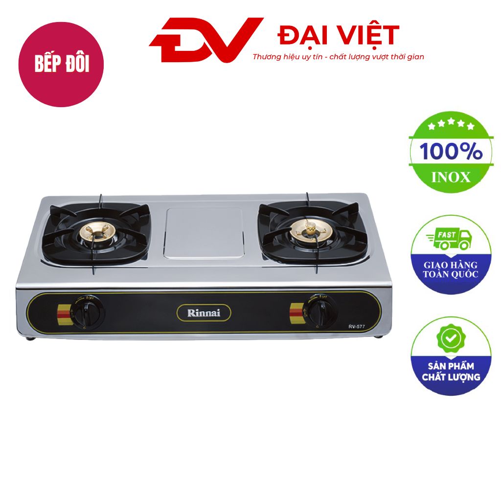 Bếp gas đôi Rinnai RV 577 BK Bếp gas đôi Rinnai RV 577 BK