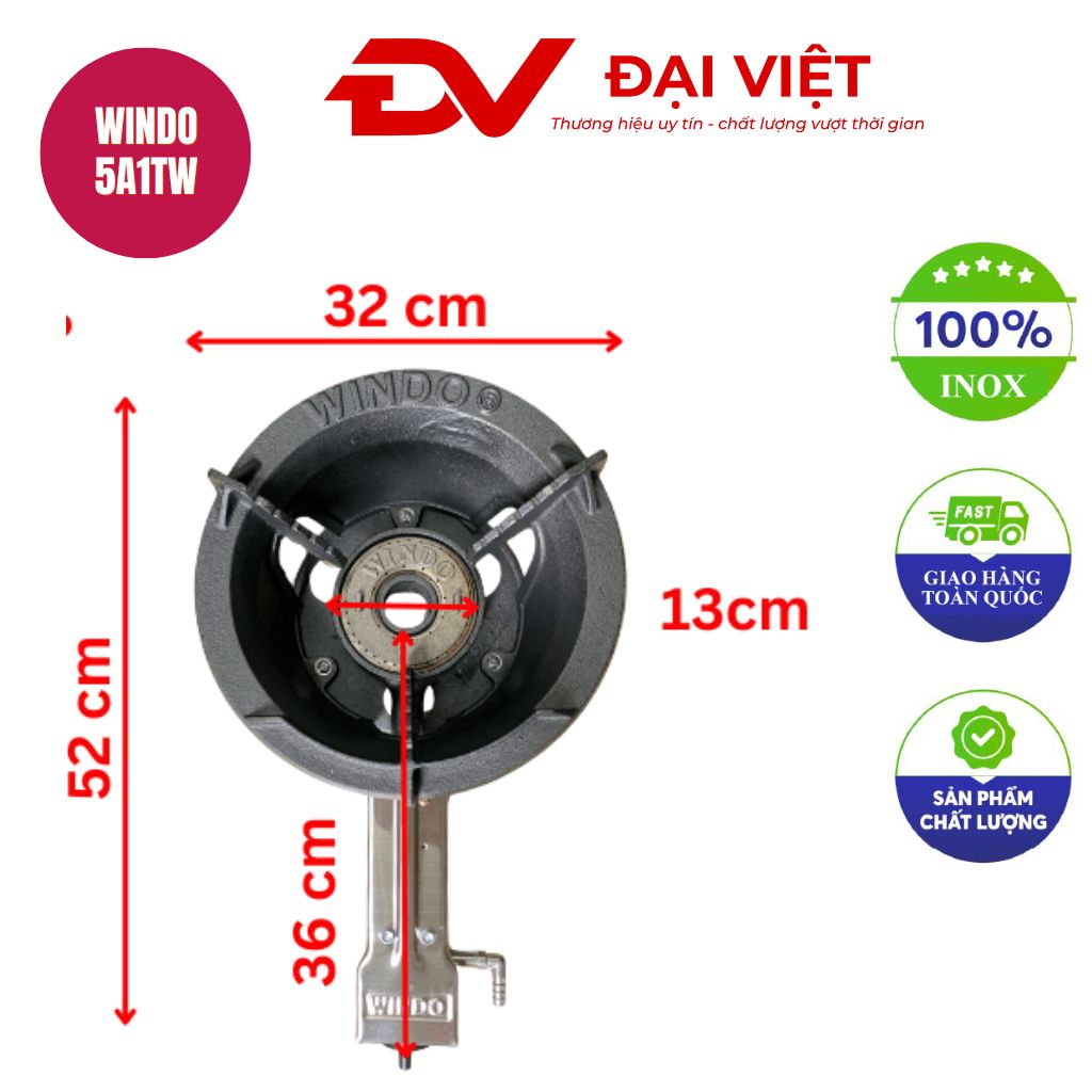 Bếp gas khè công nghiệp WINDO 5A1TW Bếp gas khè công nghiệp WINDO 5A1TW