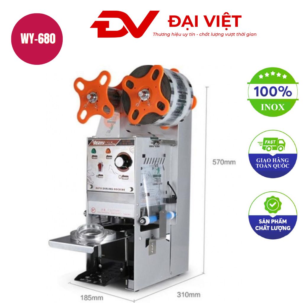 Máy Dán miệng ly Bán Tự Động WY 680 Máy Dán miệng ly Bán Tự Động WY 680