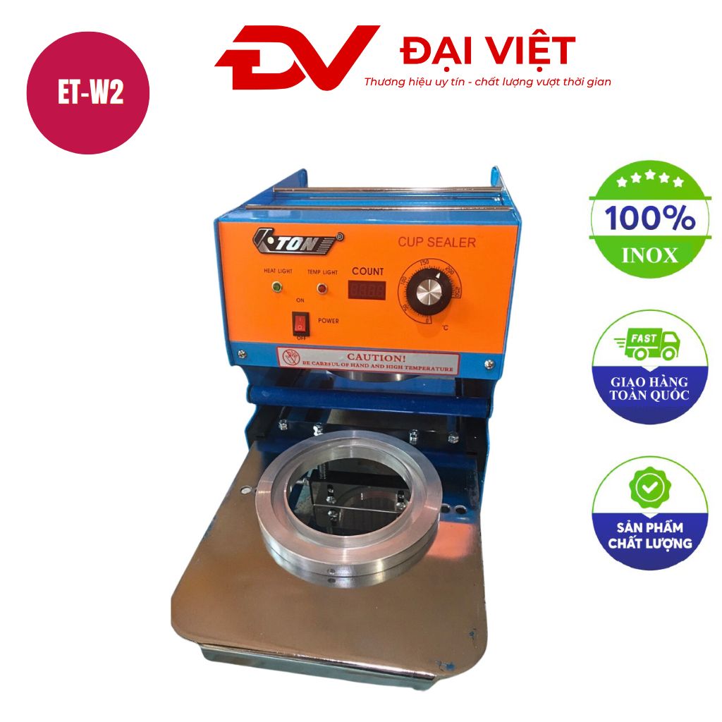 Máy dán miệng ly ET W2 Máy dán miệng ly ET W2