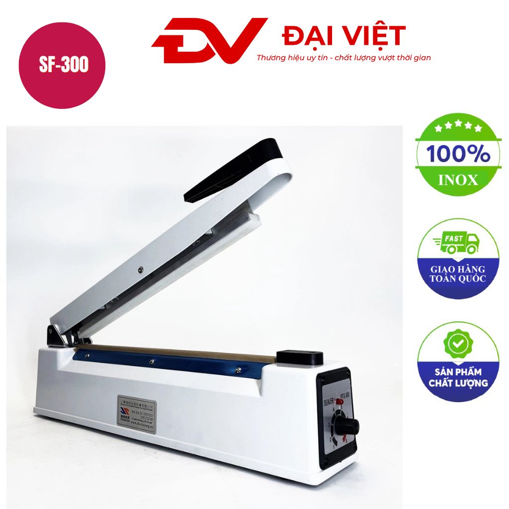 Máy hàn miệng túi dập tay SF 300 Máy hàn miệng túi dập tay SF 300