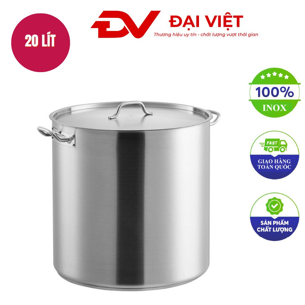 Nồi inox bếp từ 20L 35x22cm Nồi inox bếp từ 20L 35x22cm