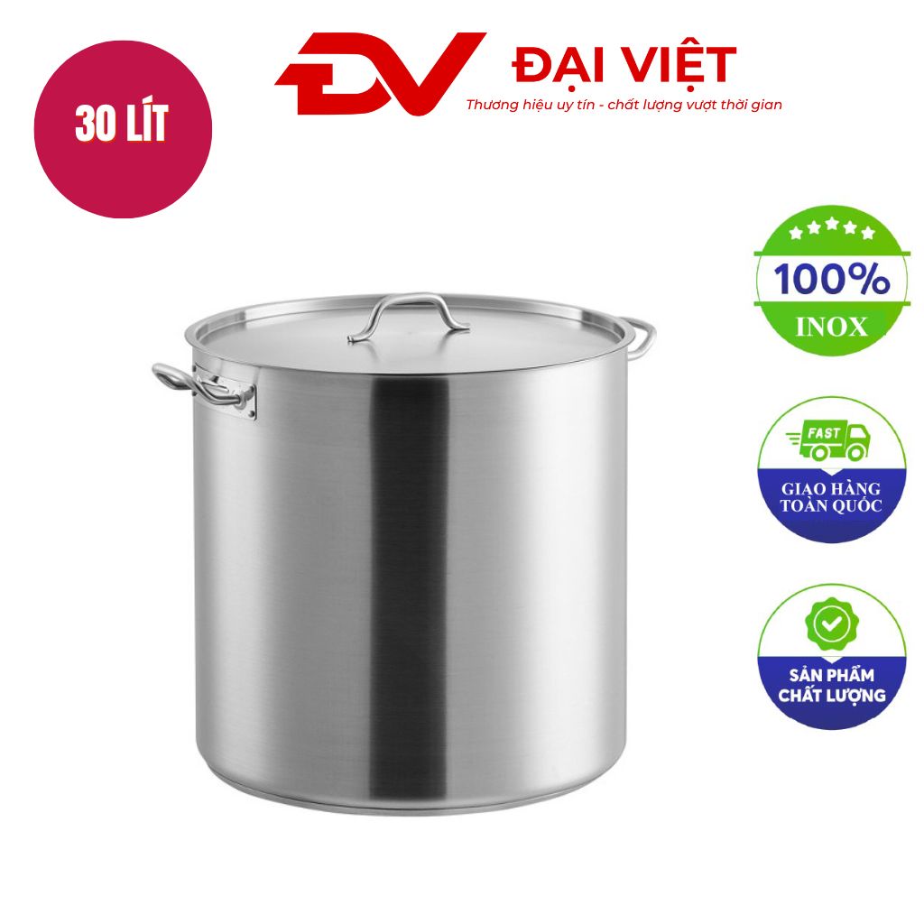 Nồi inox bếp từ 3 đáy 30L 35x35cm Nồi inox bếp từ 3 đáy 30L 35x35cm