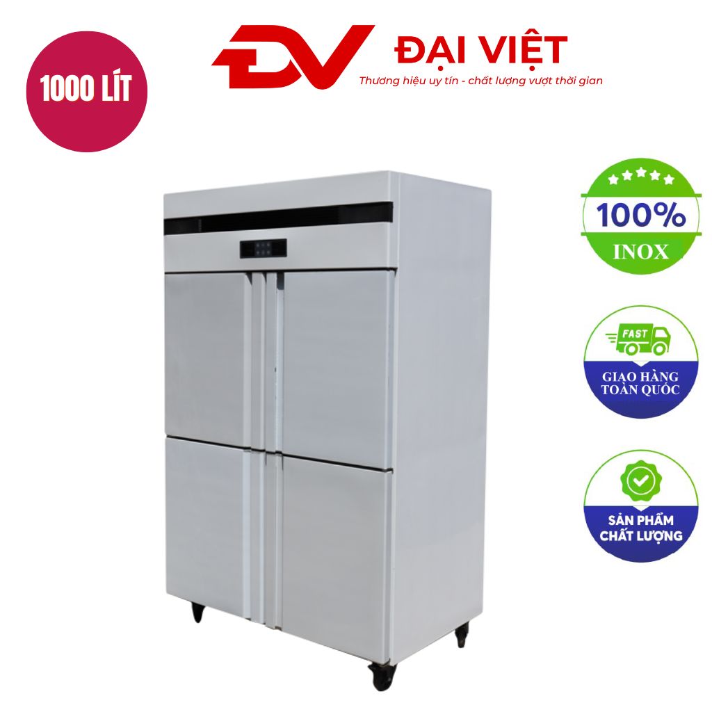Tủ đông 4 cánh inox không quạt gió Tủ đông 4 cánh inox không quạt gió