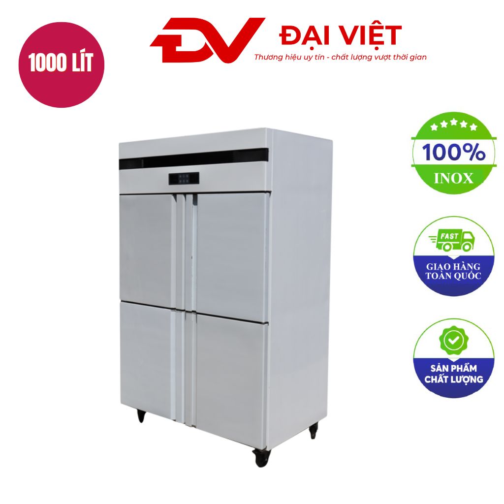 Tủ mát 4 cánh inox không quạt Tủ mát 4 cánh inox không quạt