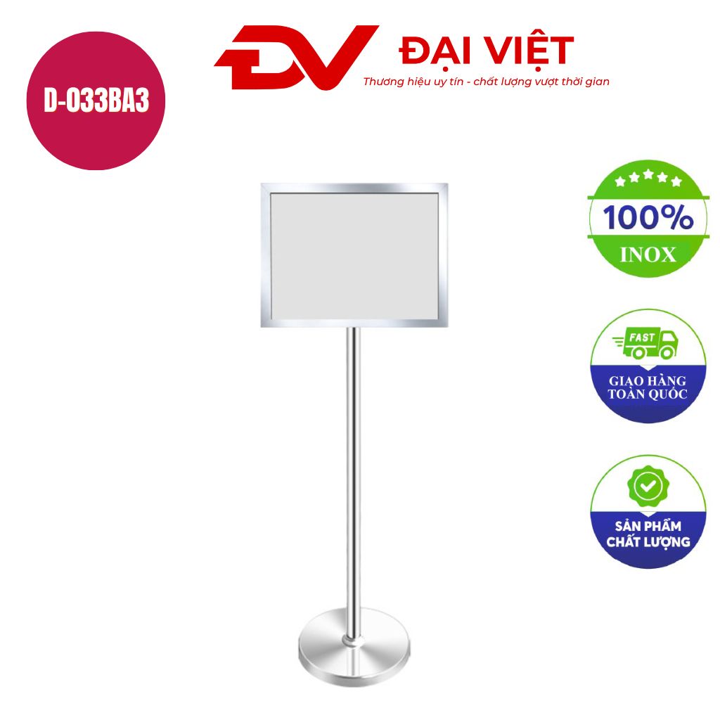 Bảng chỉ dẫn inox A3 D 033BA3 Bảng chỉ dẫn inox A3 D 033BA3