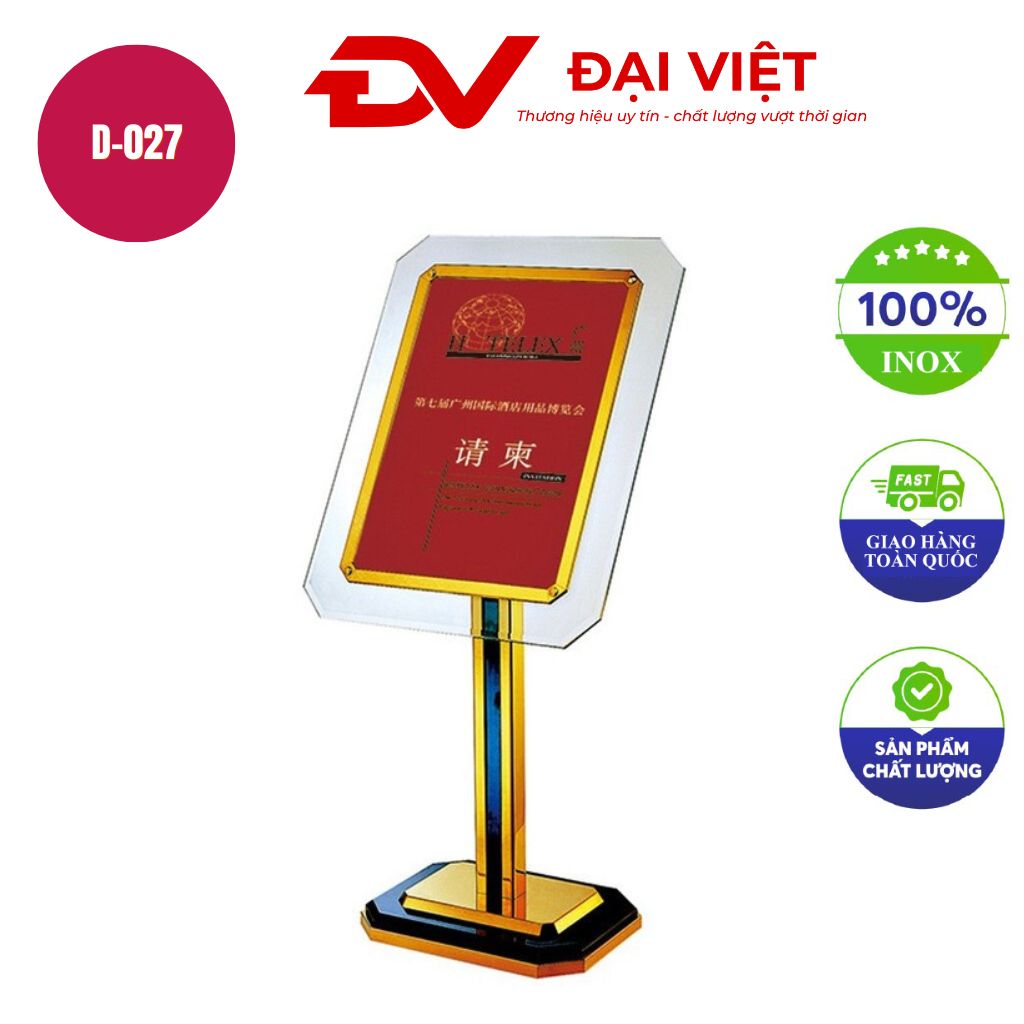 Bảng chỉ dẫn mặt kính cường lực D 027 Bảng chỉ dẫn mặt kính cường lực D 027