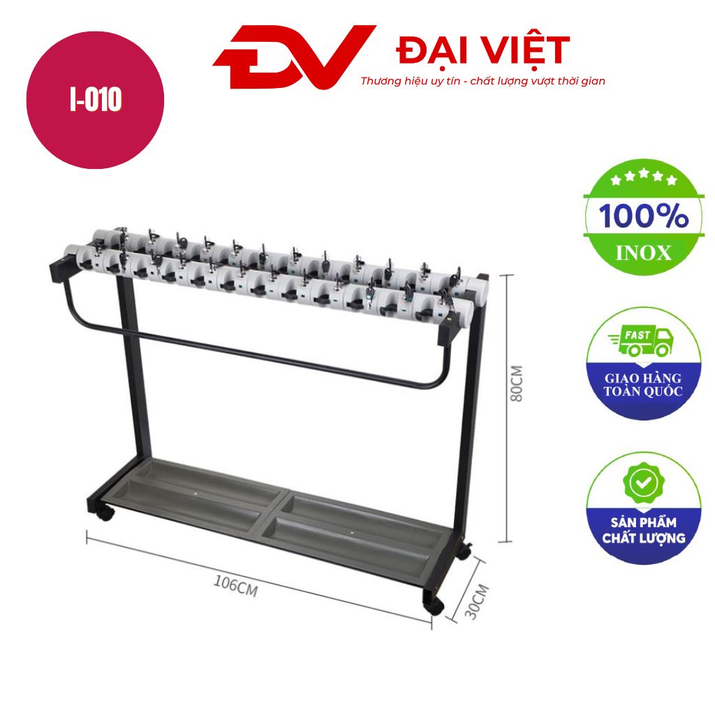 Kệ để ô dù 24 ô có khóa I 010