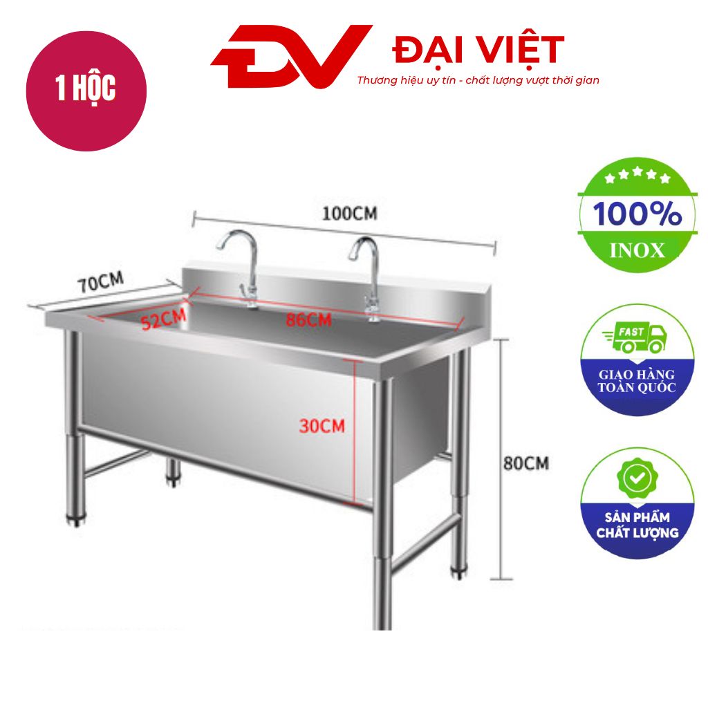 Máng rửa tay inox công nghiệp 1000x700x800mm Máng rửa tay inox công nghiệp 1000x700x800mm
